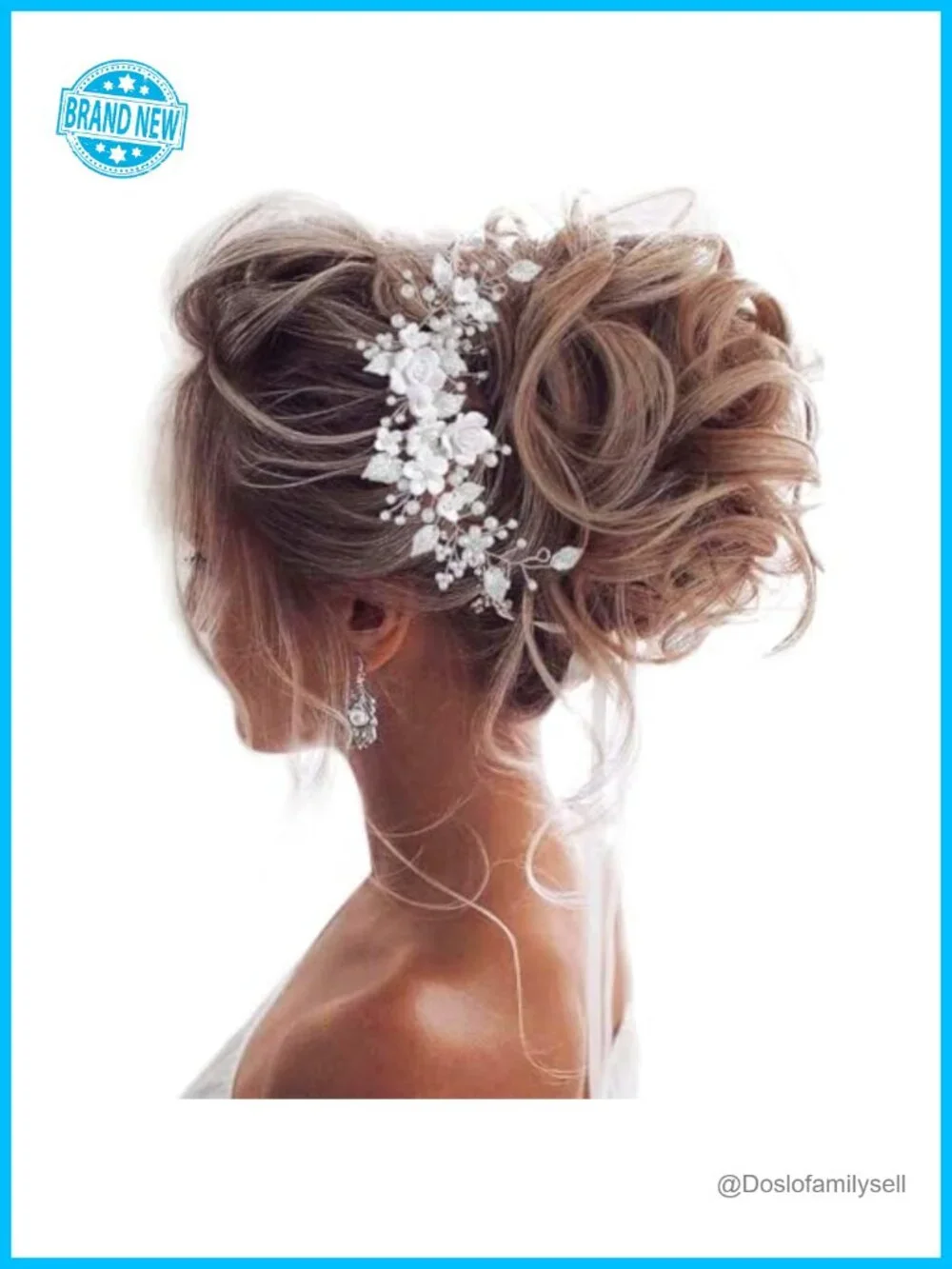 Crystal Pearl Bridal Hair Vine Headpiece Wedding Leaf Hair Accessories